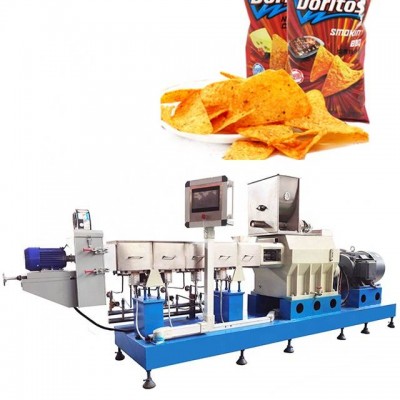 Fried Corn Chips Flour Snacks Pellet Production Line Fried Food Production Line